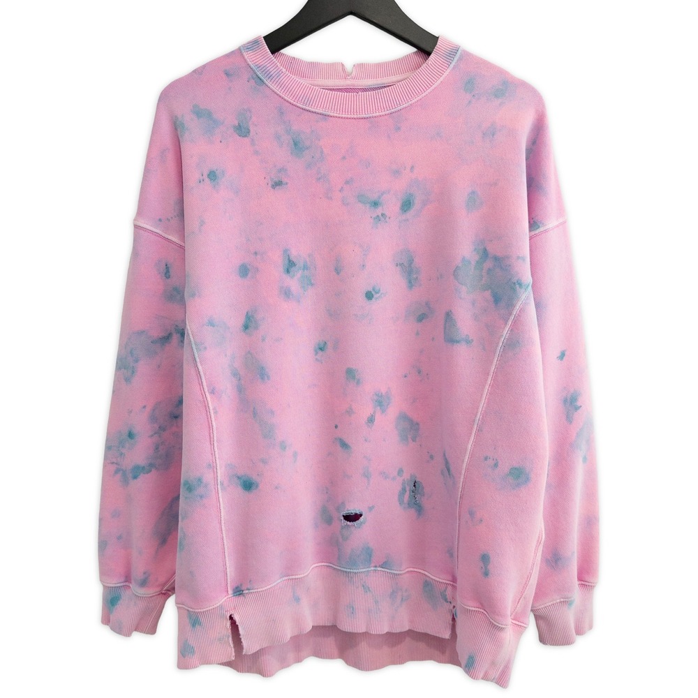 Upcycled Aerie Sweatshirt Women S Hand Dyed Distressed Grunge One Of A Kind OOAK